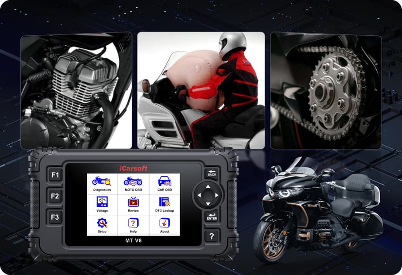 The MT V6 supports all systems diagnose.