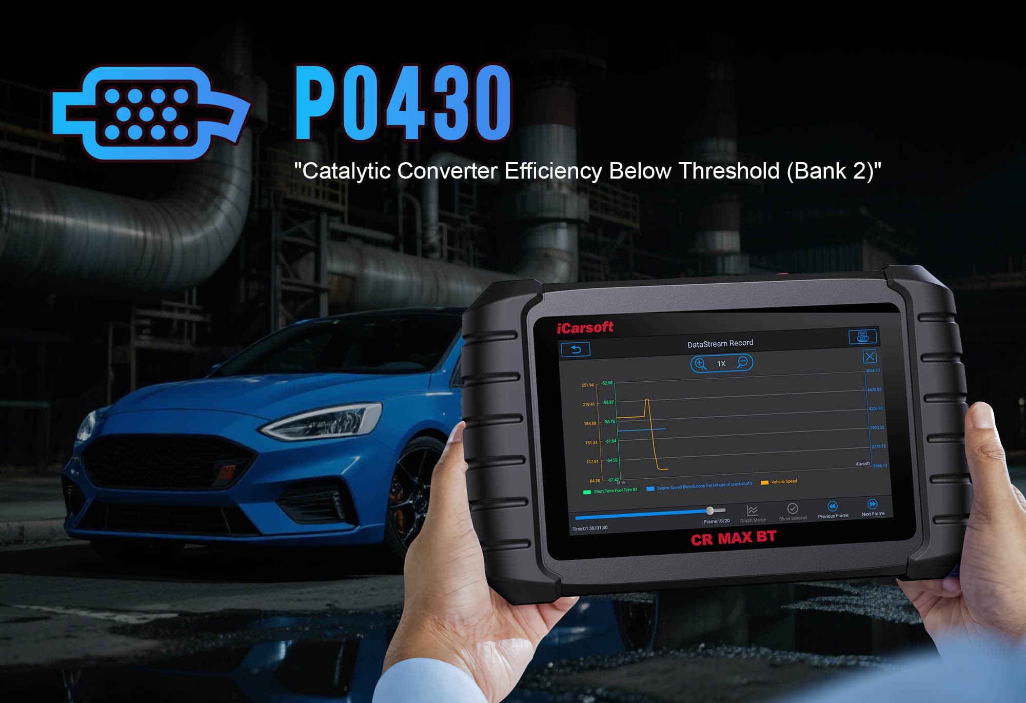 How to Diagnose &amp; Clear P0430 with iCarsoft CR MAX BT