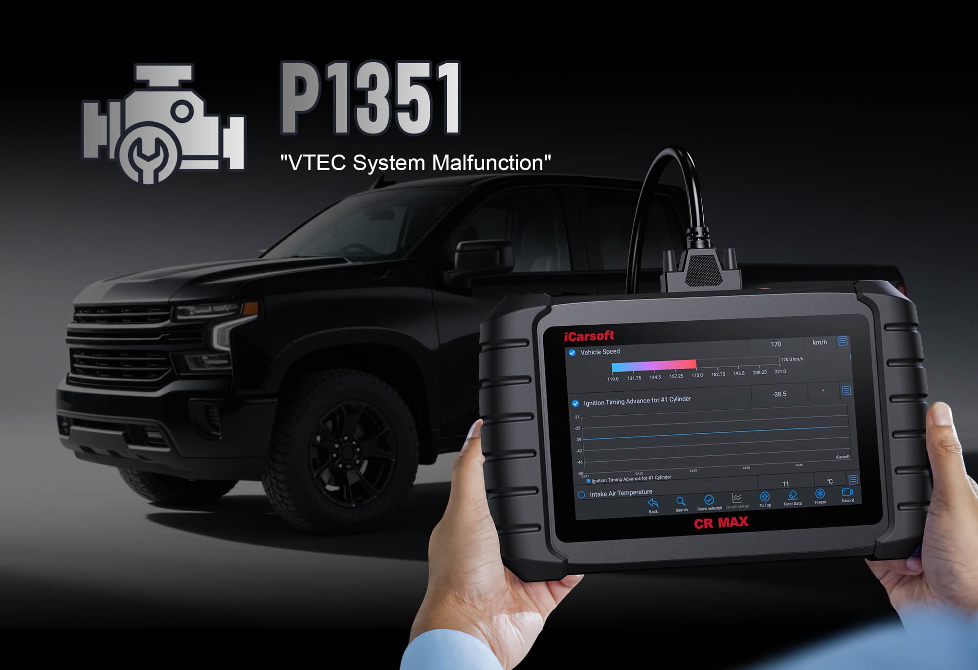 Diagnose &amp; Clear P1351 with iCarsoft CR MAX