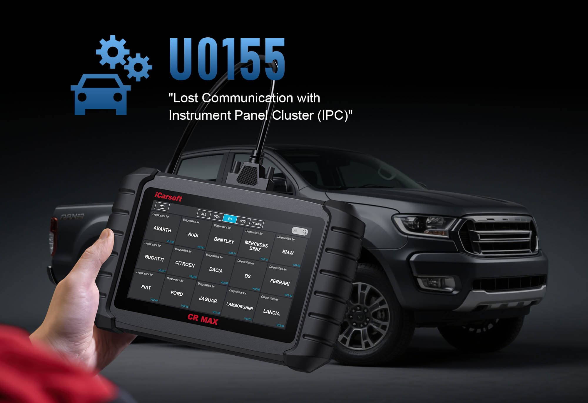 Diagnose &amp; Clear U0155 with iCarsoft CR MAX