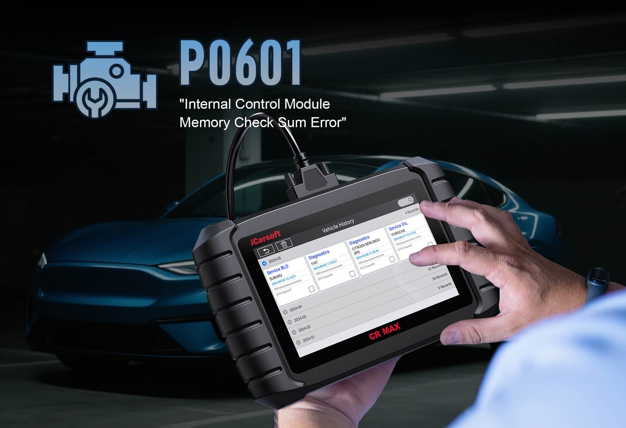 Diagnose &amp; Clear P0601 with iCarsoft CR MAX