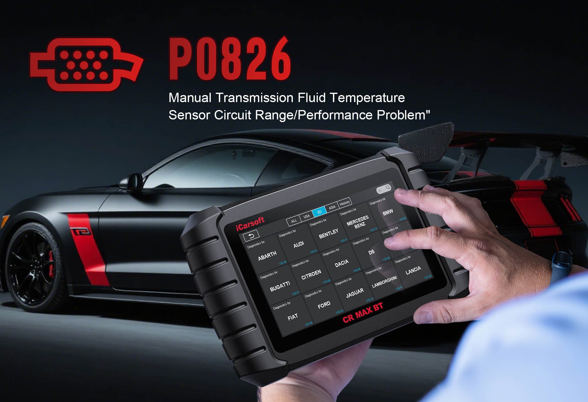 Diagnose &amp; Clear P0826 with iCarsoft CR MAX BT