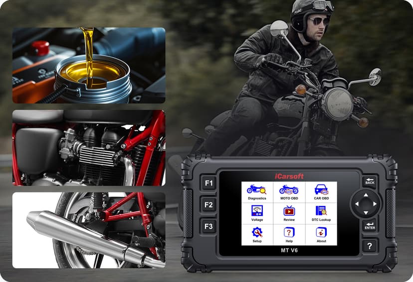 The MT V6 supports all systems diagnose.