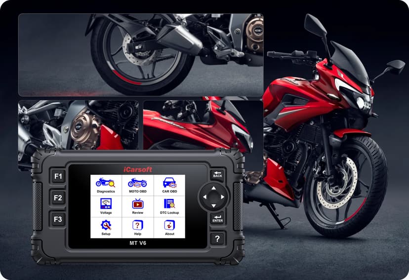 The MT V6 supports all systems diagnose.