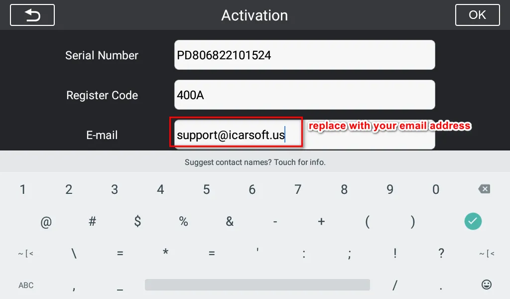 Enter your email to activate